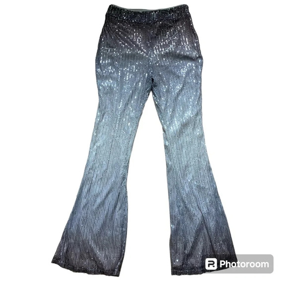 Boohoo Pants - Boohoo Petite Ombre Sequin Flare Pants Trousers Size 6 New With Tag Brown